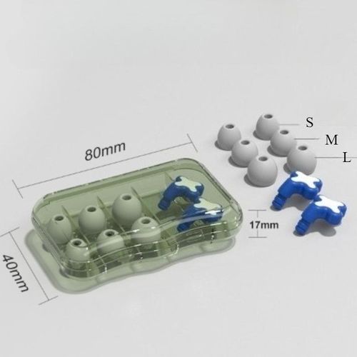 product_image_name-Generic-Silicone Anti-noise Earplugs, Swimming Earplugs, Reusable,Four-leaf clover- Black-6