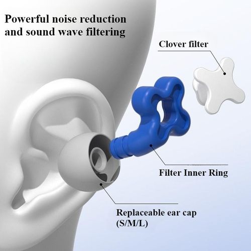 product_image_name-Generic-Silicone Anti-noise Earplugs, Swimming Earplugs, Reusable,Four-leaf clover- Black-8