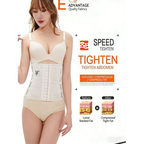 product_image_name-Fashion-Abdominal Belt, Waist Trainer Belt, Sports Waist Cincher, Waist Trainer, Postpartum Shaping Belt - White-5