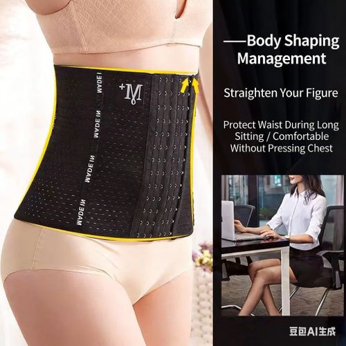 product_image_name-Fashion-Abdominal Belt, Waist Trainer Belt, Sports Waist Cincher, Waist Trainer, Postpartum Shaping Belt - White-8