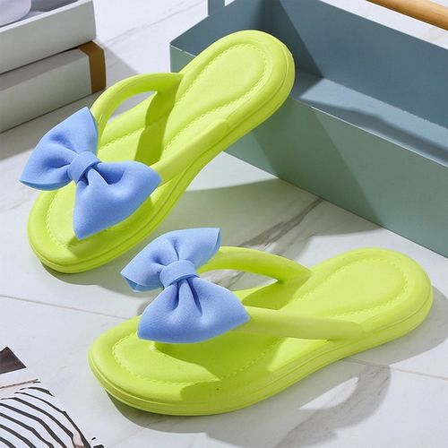 Shop Generic Women Fashion Bowknot Summer Slippers Clip Toe Flip Flops  Shoes Female Platform Outdoor Beach Sandals Ladies Casual Flat  Slides(#green) Online | Jumia Ghana