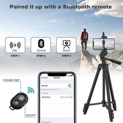 Generic Foldable Tripod, Bluetooth Remote for Selfie, Live & Travel Use - image 5