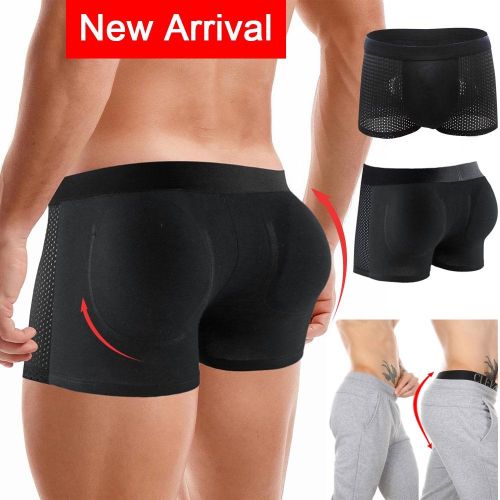 Mens Underwear Boxer Mesh Mens Padded Underwear Boxer With Hip Pad