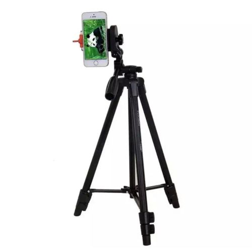 Generic VCT 5208 Mobile Phone Tripod with Bluetooth Shutter Remote – Adjustable Camera Stand for Smartphones - Black - image 4
