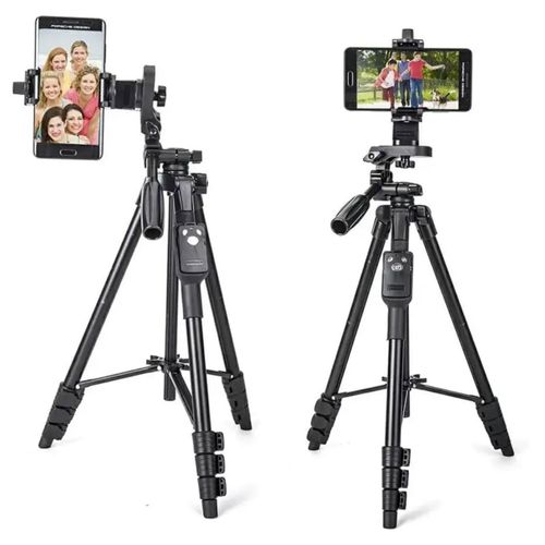 Generic VCT 5208 Mobile Phone Tripod with Bluetooth Shutter Remote – Adjustable Camera Stand for Smartphones - Black - image 6