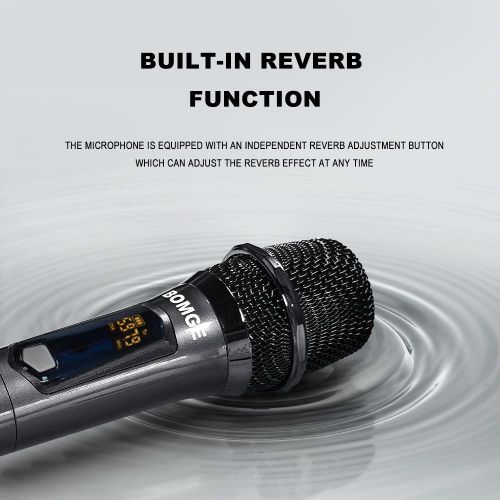 Generic Wireless Handheld Microphone,4 Channels Dynamic Mic System With 1200MAh Rechargeable Receiver For Karaoke Wedding Party Church - image 5