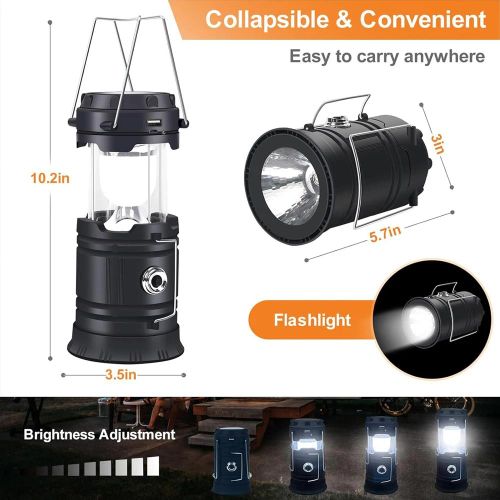 product_image_name-Generic-Rechargeable solar-powered LED extendable flashlight, portable outdoor climbing tent,  camping lamp-1