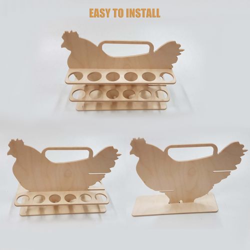 Shop Generic 2-tray Wooden Egg Basket 24 Eggs Egg Holder Countertop Online