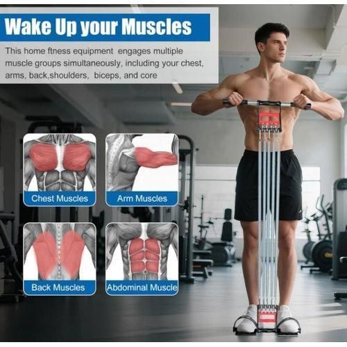 Generic 3 in 1 Spring Chest Muscle Trainer - Black - image 2
