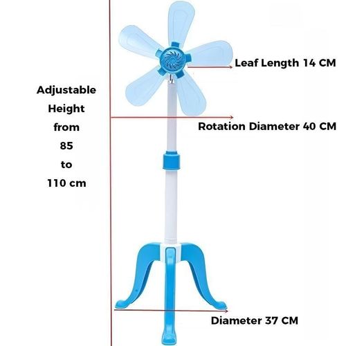 product_image_name-ZARSYN-5 Blades 16 Inches Pedestal Stand Fan Family Electric Stand Fan Sale Fan Floor Fan Cooling Fan Portale Fan with UK Plug (Unassembled）-8