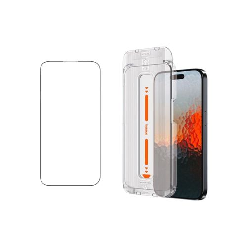Baseus iPhone 16 Pro-Easy Stick-on HD Tempered-Glass Screen Protector - image 3