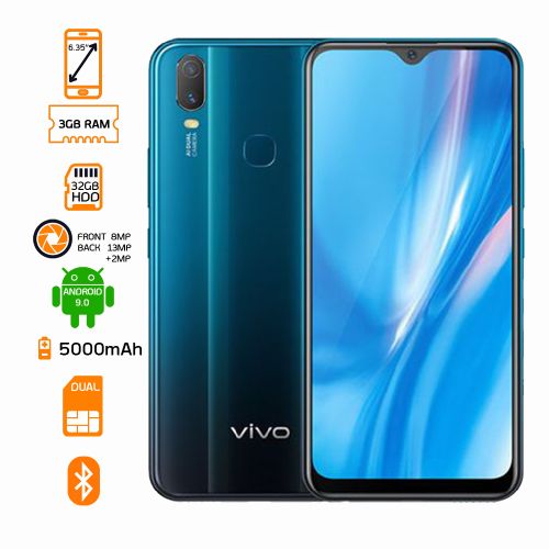 Y11 Hybrid SIM - 32GB HDD - 3GB RAM - 5000mAh Battery - Mineral Blue