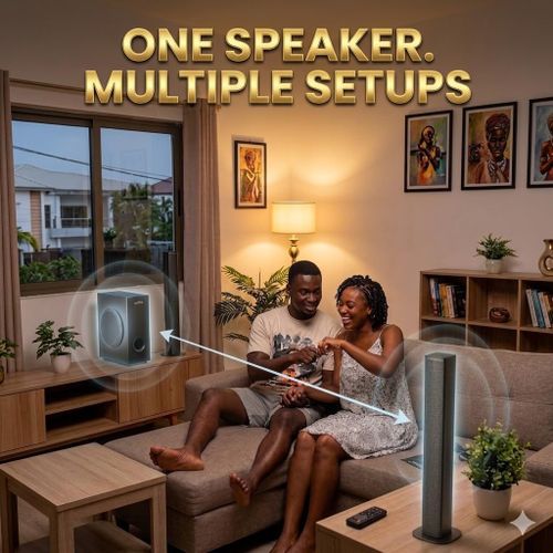 product_image_name-Generic-Media Bluetooth Home Speaker System + Free Wireless Headphone, Earbuds & Portable Music Box with Detachable Soundbars & Subwoofer - Loud Clear Sound for TV, Room & Small Events - TRUSTED SELLER!!!-2