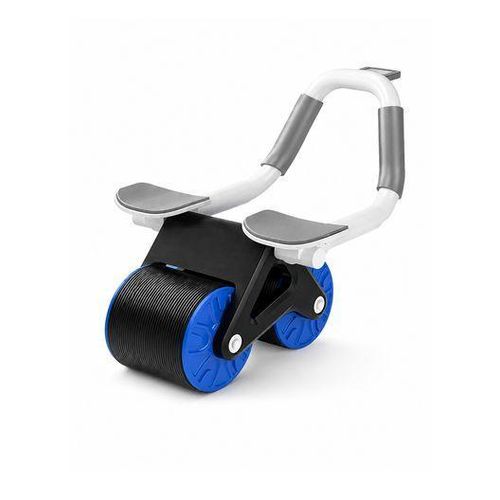 White Label Automatic Rebound Abdominal Muscle Ab Roller Trainer Wheel - Blue - image 2