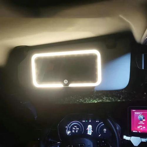 Generic Car Sun Visor Makeup Mirror LED Touch Screen Adjustable Brightness Switchable Auto Interior Makeup Mirror Charging Vanity Mirror - image 2