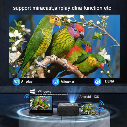 General YT300 Mini Projector Wired Wireless Same Screen Mobile Phone Home Theater Portable Rich Interface Low Noise Internal Speaker - image 2