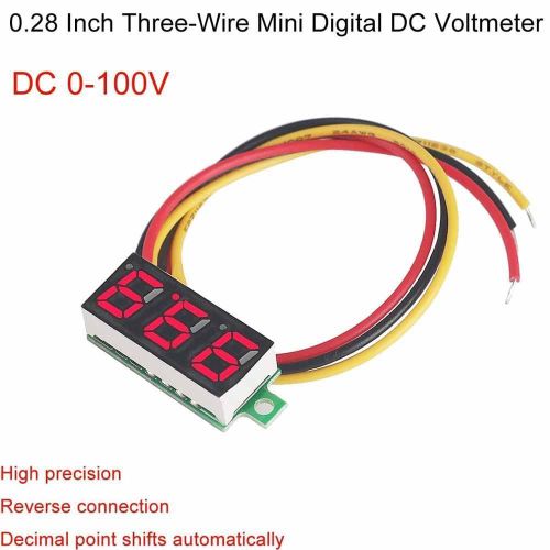 Generic 0.28 Inch Mini Digital DC Voltmeter 0-100V LED Panel Meter,Red - image 3