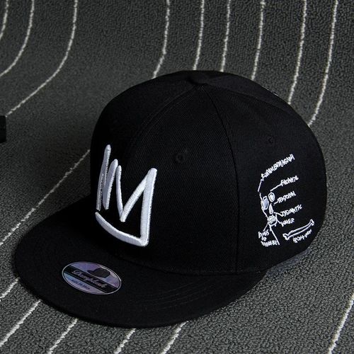 product_image_name-Generic-Crown 3D Embroidery Baseball Snapback Cap - Black-4