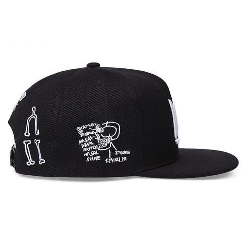 product_image_name-Generic-Crown 3D Embroidery Baseball Snapback Cap - Black-5