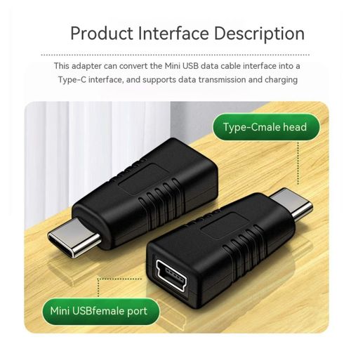Generic MINI to TYPE-C Mini to Type-C Male Converter USB Charging Data Adapter - image 4