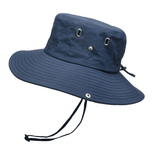 Shop Generic Summer men's breathable sun hat outdoor fishing hat sun  protection solid color fisherman hat big eaves travel women's Beach caps-Navy  Online