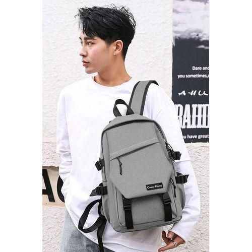 product_image_name-Fashion-Men's Oxford Cloth Backpack - Gray-2
