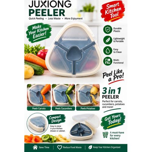 AD 3 in 1 Rotary Vegetable Peeler - Multicolour