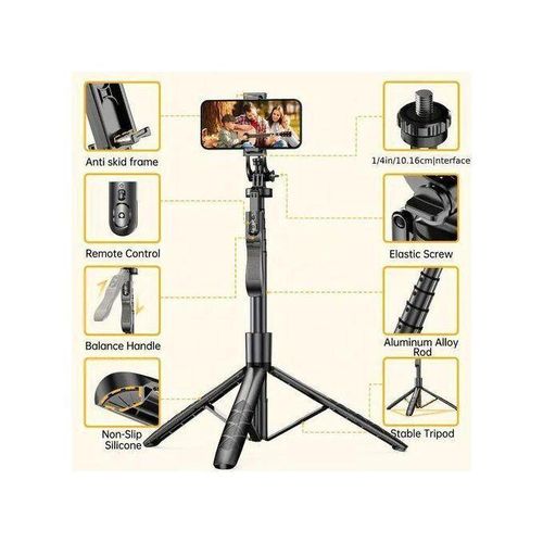 Generic L16 PRO TRIPOD WITH 1/4 SCREW MOUNT - Black - Best For Studio Setup - image 2