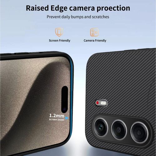 Generic For Tecno Camon 40 Pro 4G Carbon Fiber Pattern Magnetic Soft Phone Case - image 3