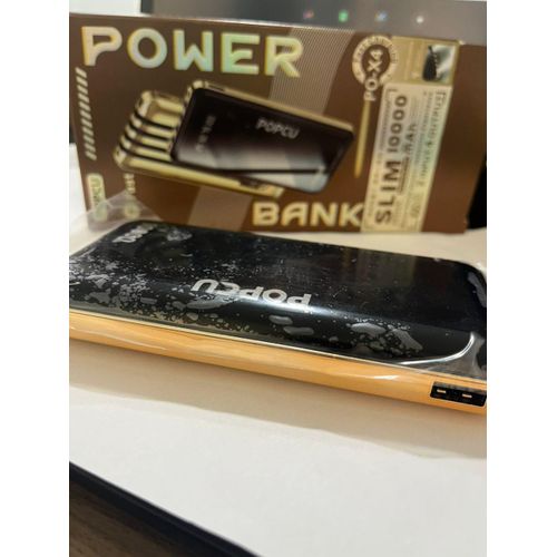 product_image_name-POPCU-Slim 10000mAh Power Bank – Fast Charging, Dual Input & 4 Outputs, LED Display- Black & Orange color-5