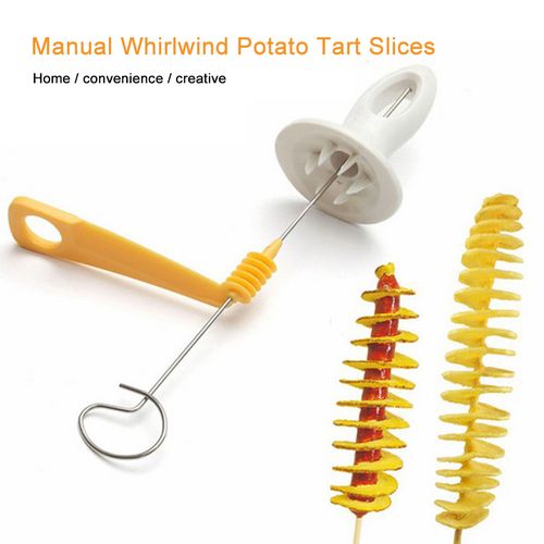 1pc Stainless Steel Tornado Potato Slicer Manual Vegetable Cutter