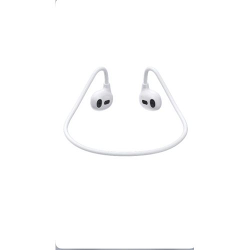 Bluetooth Anti-Lost Magnetic Silicone Neck Strap for Wireless Earbuds - White