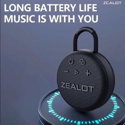 product_image_name-Zealot-Zeal0t S77 Mini Wireless Bluetooth Speaker - 1800mAh Battery and 8 Hours Playtime - Black-3