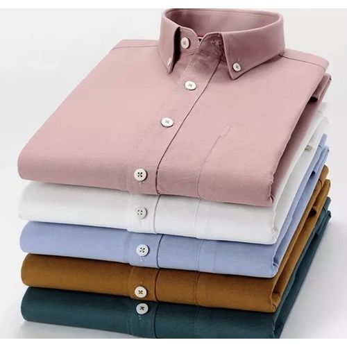 Shop Generic Office Causal Long Sleeve Shirt - 5 Piece -Multicolor Online