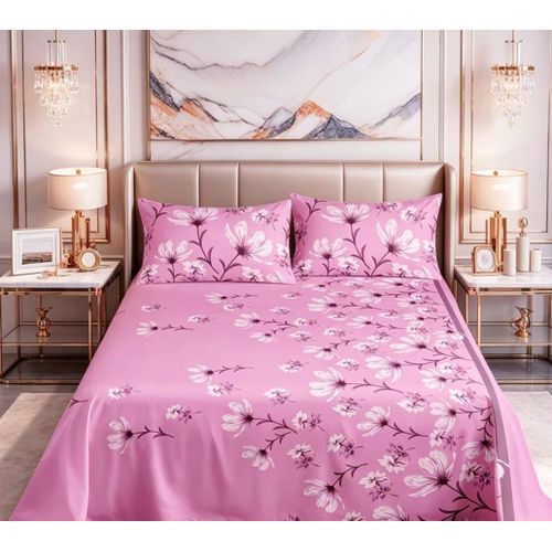Generic 3PCS  100 % COTTON BED SHEET 1BEDSHEET +2PILLOW - image 3
