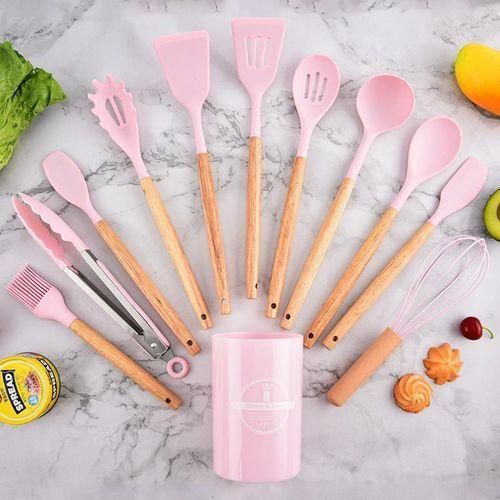 product_image_name-Fashion-Silicon Silicone Kitchen Set (16 Piece) Kitchenware Serving Spoon-4
