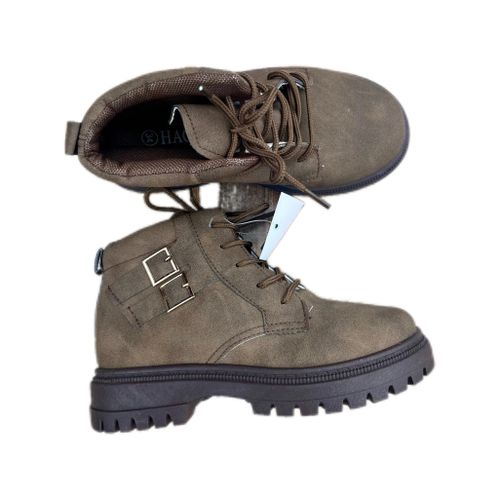 Hao Li You Durable school kids boots-dark brown color - image 2