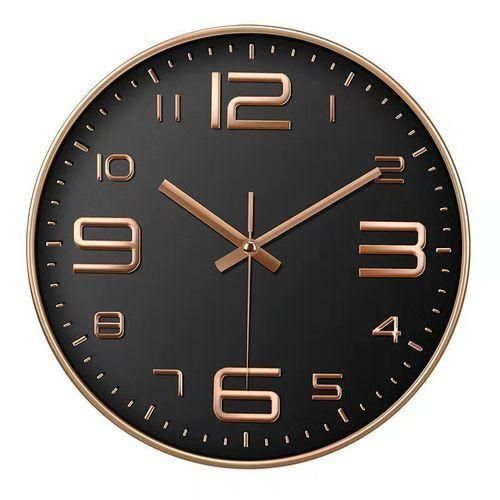 product_image_name-Generic-12" (30 cm) Rose Gold Digital Wall Clock with Black Base-1
