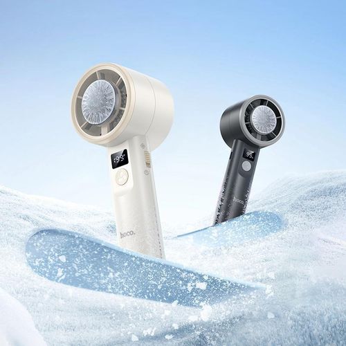 Generic Ice Pack Series Digital Display Handheld Cooling Electric Fan - image 5