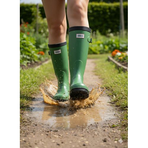 product_image_name-Gem-Wellington Boot, Durable Green Waterproof Rain & Garden Boots - Size 43-5
