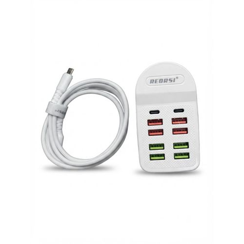 Generic 30W 3Pin Single Port Safety Charger Set o - 2xC + 6xUSB Ports With Free USB Micro Charger Cable - image 4