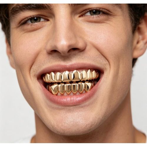 Generic 14K Gold Plated Hip Hop Teeth Grillz Top & Bottom Grill - image 6
