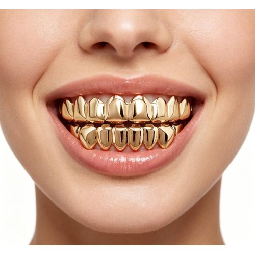 Generic 14K Gold Plated Hip Hop Teeth Grillz Top & Bottom Grill - image 7