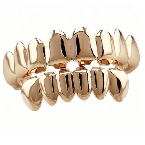 Generic 14K Gold Plated Hip Hop Teeth Grillz Top & Bottom Grill - image 8