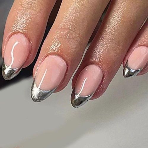24pcs Simple French Style White Edge, Sweet And Cool Design False Nails,  Coffin Shape, For Nail Art | SHEIN USA