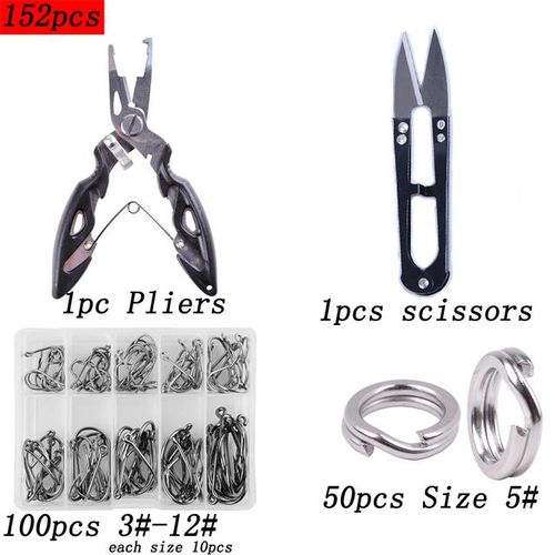 Shop Generic New Fishing Tool Kits With Hooks Pliers Rings