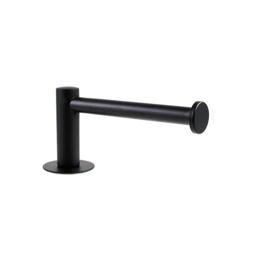 Generic No-Drill Wall-Mounted Toilet Paper & Kitchen Roll Holder with Hook - Black - image 2