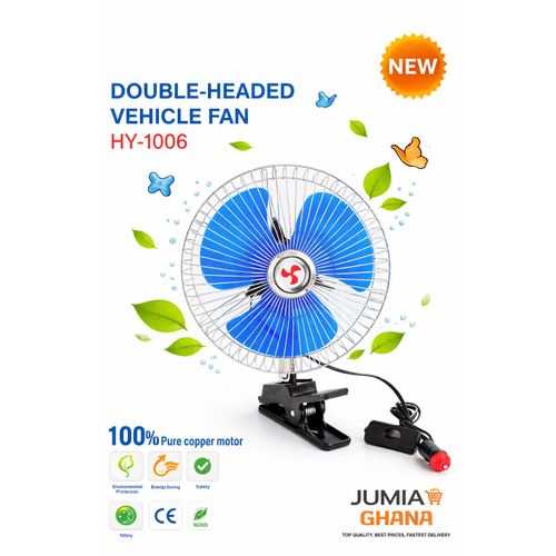 product_image_name-Generic-Double-Headed Car Fan HY-1006 – 12V Vehicle Cooling Fan with Clip Strong Airflow & Energy Saving-1