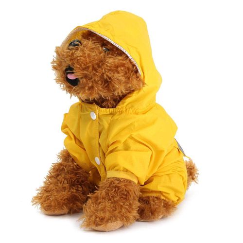 Pet Cat Dog Raincoat Hooded Reflective Rain Coat Waterproof Jacket Dog  Clothes. | eBay