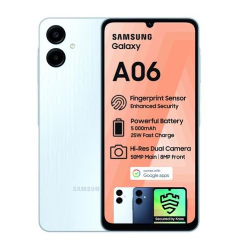 product_image_name-Samsung-Galaxy A06 - 64GB + 4GB RAM - 50MP Rear - 8MP Front - 6.7" - 5000 mAh - Light Blue-1